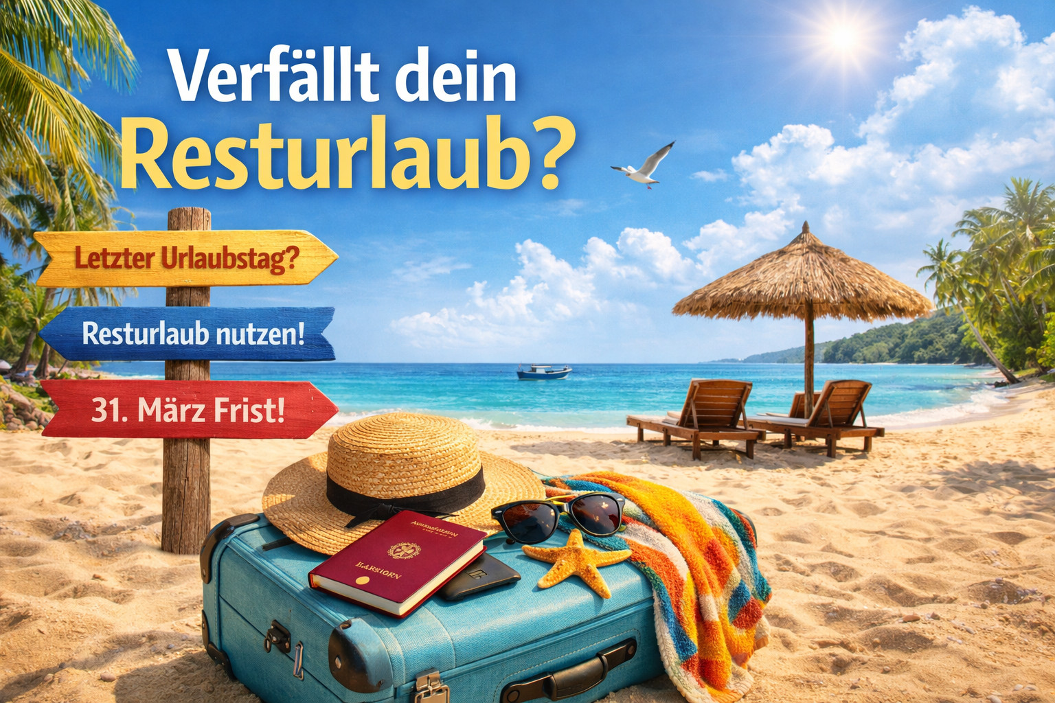 Kalender mit markierten Urlaubstagen symbolisiert Resturlaub und Fristen